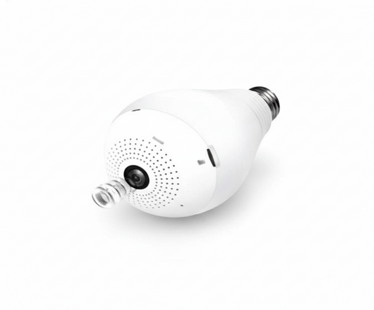 Foco Cámara de Vigilancia LED Seguridad Lente Fija Wi-Fi