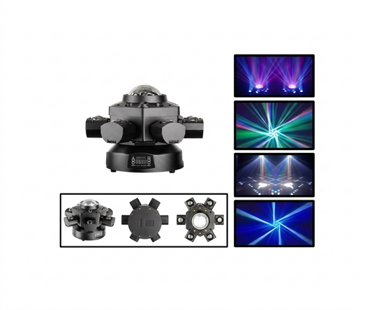 Luz Robótica Pulpo Bola Mágica 6 en 1 (Láser RGB + Estrobos)