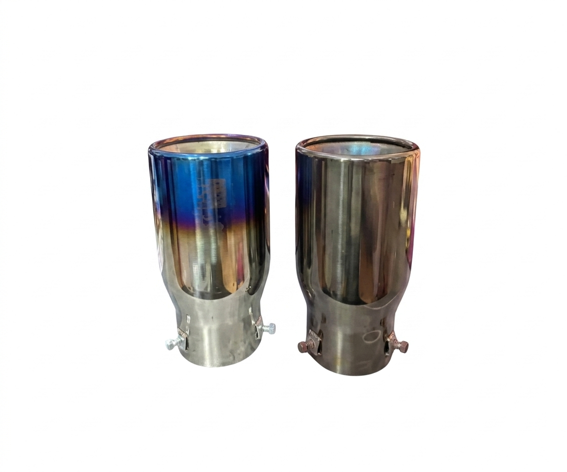Terminal de Escape Redondo EXTRA GRANDE (Estilo HKS Tuning) - Tubo Recto - UNIVERSO LED