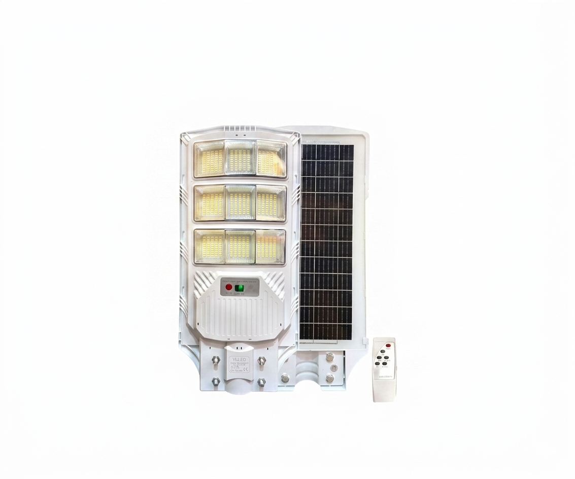 Lámpara Solar Poste Suburbana 600W Alumbrado Público Autónomo All-in-One - UNIVERSO LED