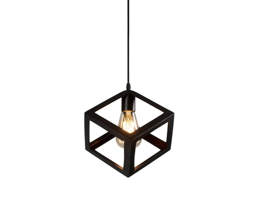Lámpara Colgante Cubo Estilo Industrial Minimalista - UNIVERSO LED