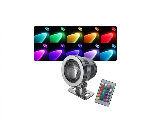 Reflector Proyector Piscina RGB Sumergible IP68 Control Remoto. - UNIVERSO LED