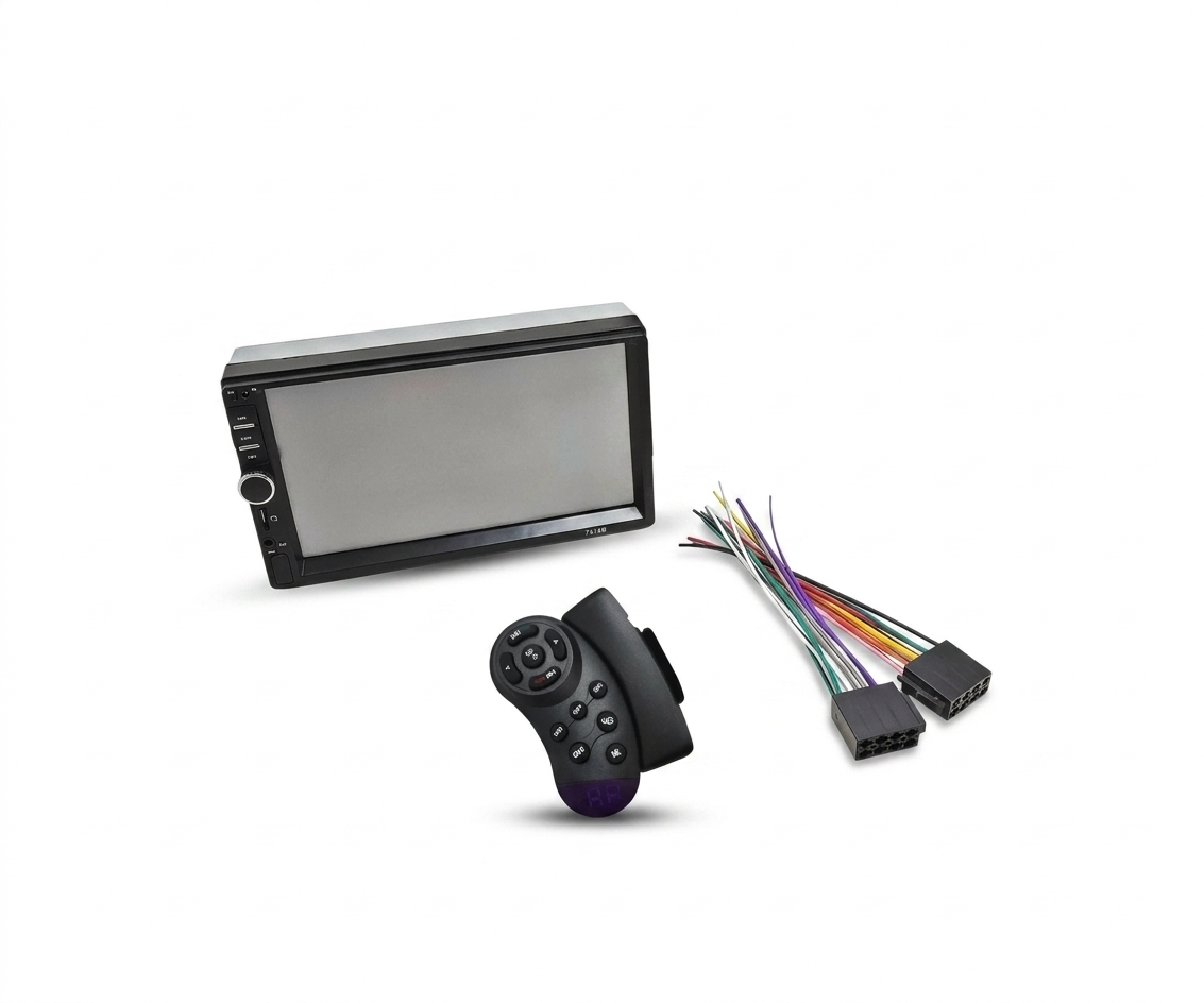 Radio Auto Pantalla Táctil 7" Doble DIN (Bluetooth / USB / MirrorLink) - Full HD 1080p - UNIVERSO LED