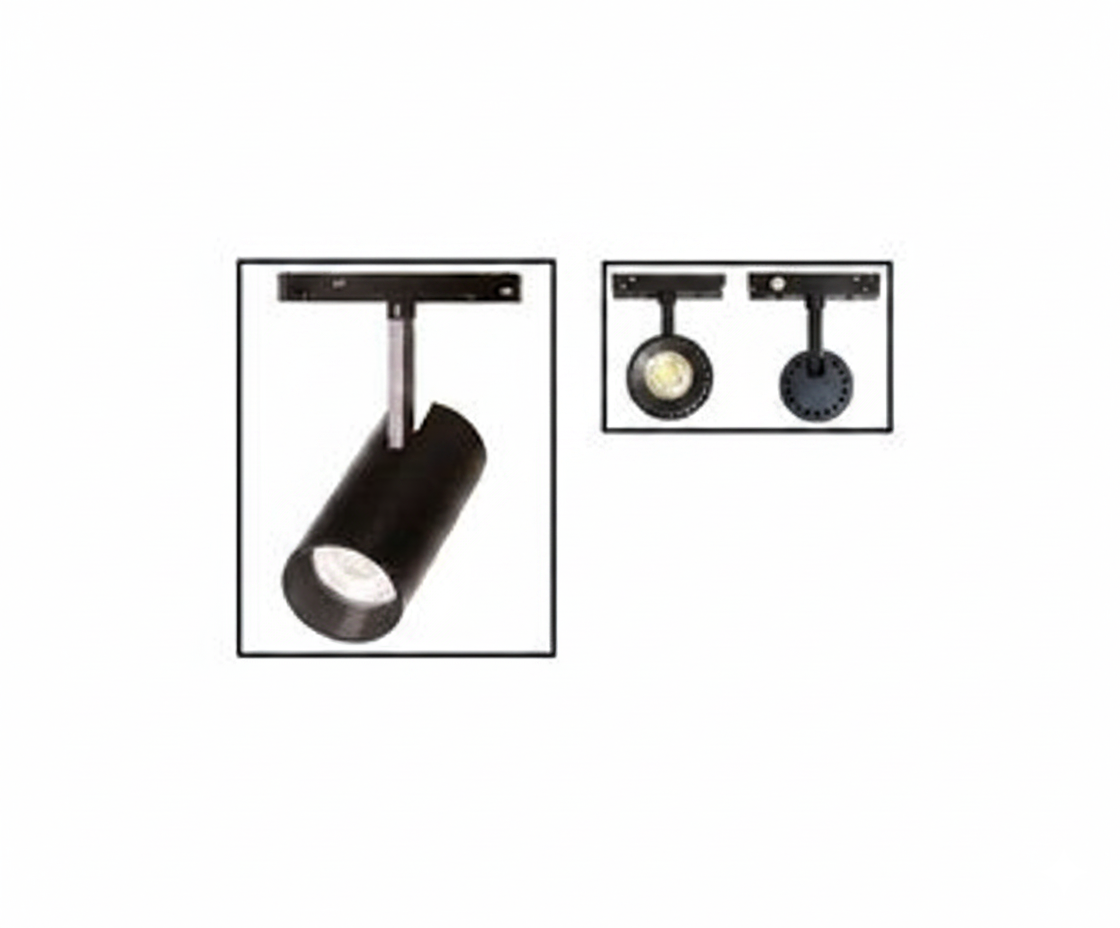 Spot LED Magnético 7W 3000K Negro 48V - UNIVERSO LED