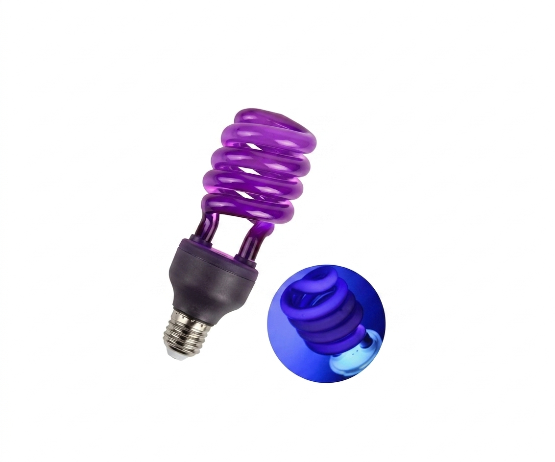 Foco Espiral Luz Negra UV 40W (Efecto Neón - Base E27) - UNIVERSO LED
