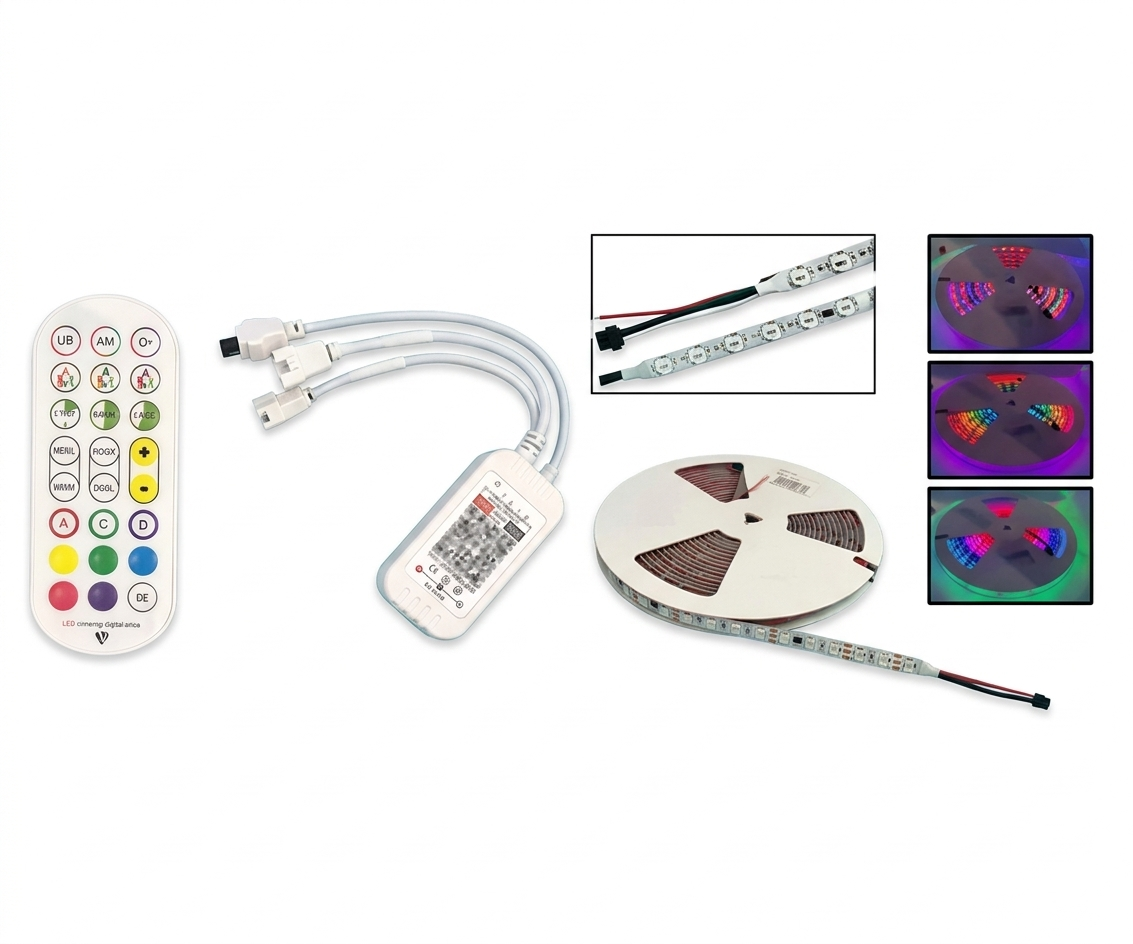 KIT Cinta LED Digital Pixel 10 METROS (Efectos de Movimiento - 24V) - UNIVERSO LED