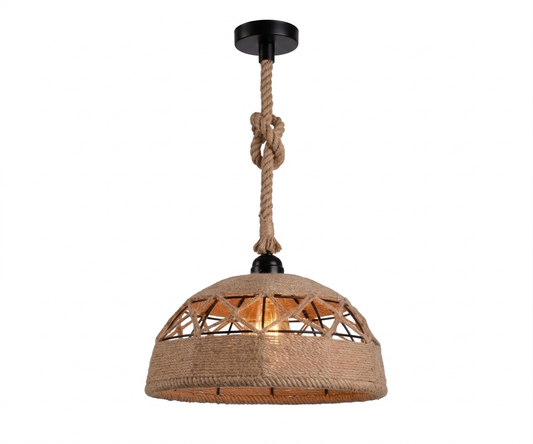Lámpara Colgante Domo de Cuerda Estética Orgánica Boho-Chic - UNIVERSO LED