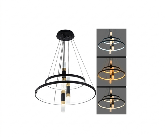 Lámpara Decorativa Colgante Duo Lumina Aros LED Triple Tono de Luz - UNIVERSO LED