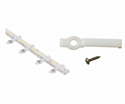 Clip de Montaje para Cinta LED Fijación Segura con Tornillos - UNIVERSO LED