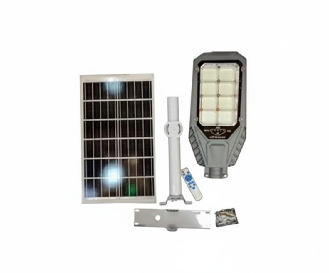 Lámpara Solar Tipo Poste 1200W Panel Separado IP67