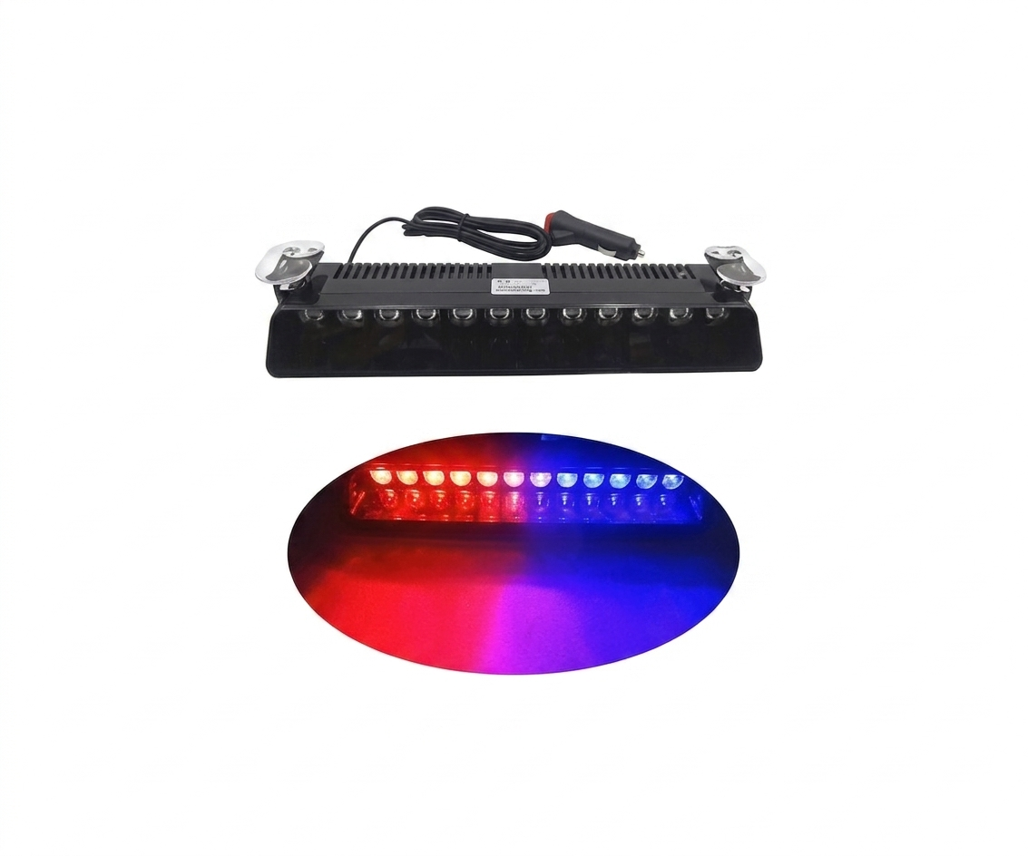 Baliza LED Estroboscópica Profesional 12V Seguridad y Alerta Roja/Azul - UNIVERSO LED