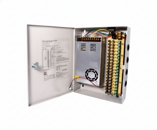 Fuente Poder Gabinete 35A Distribuidor Centralizada CCTV 12v a 110v