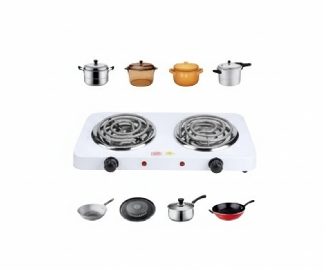 Cocina Eléctrica Portátil Doble Hornilla