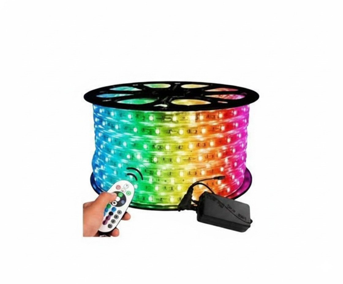 Manguera LED Rollo 100M 5050 RGB Profesional con Mando Multicolor - UNIVERSO LED