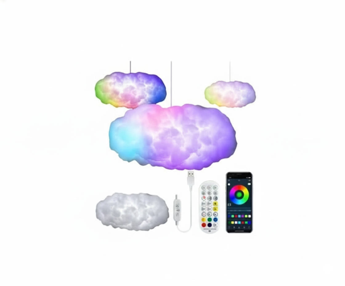 Lámpara de Nube RGB Interactiva Sincronización Musical y Control App - UNIVERSO LED