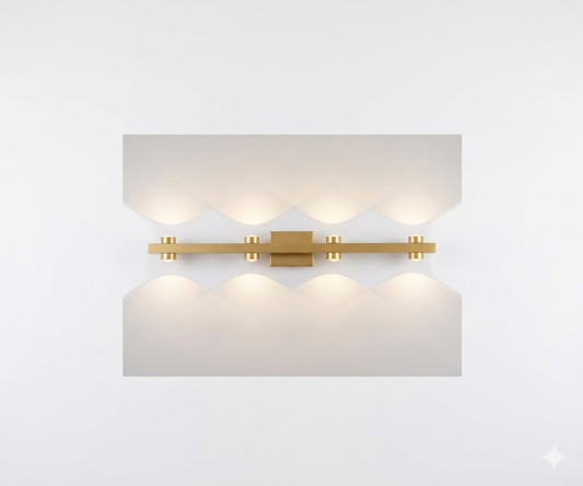 Aplique de Pared Vanity - Dorado 8W Luz Cálida Bidireccional - UNIVERSO LED