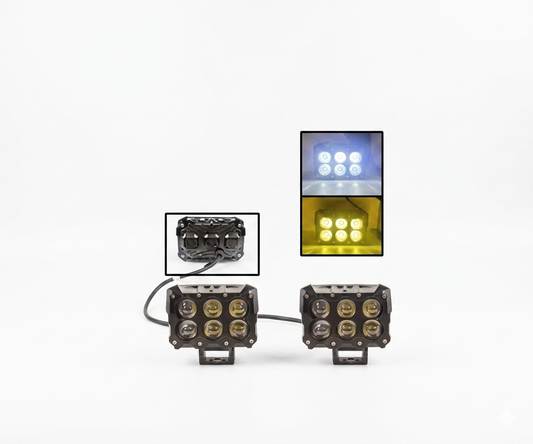 Exploradora LED Turbo 6 Lupas Doble Fila Bicolor con Ventilador [PRECIO POR PAR] - UNIVERSO LED