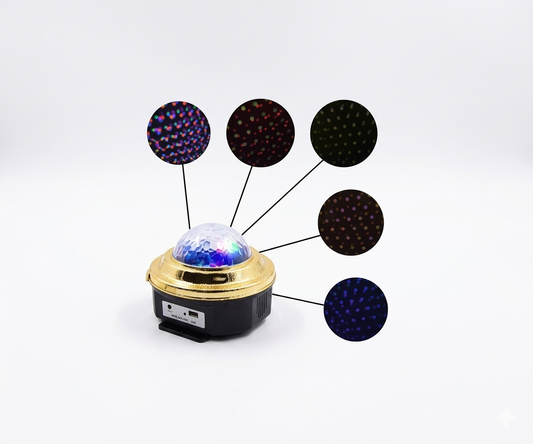 BOLA MÁGICA LED PARLANTE - Efecto Disco Audiorítmico con Bluetooth y USB