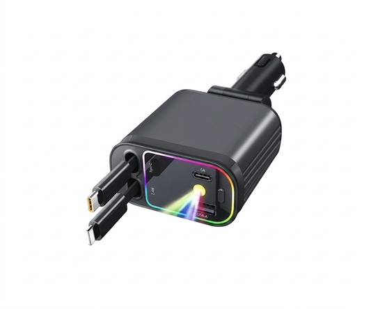 Cargador Retractil 4 en 1 con Proyector de Estrellas - UNIVERSO LED