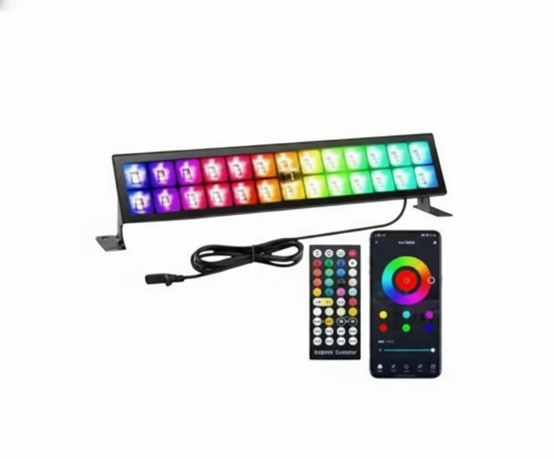 Barra LED Audio Rítmica Visualizador de Espectro Musical Bluetooth