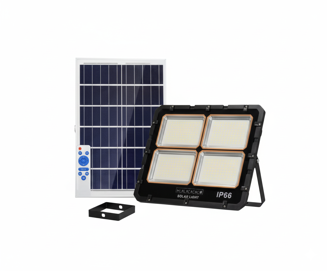 Reflector Solar LED 800W Protección IP66 y Control Remoto