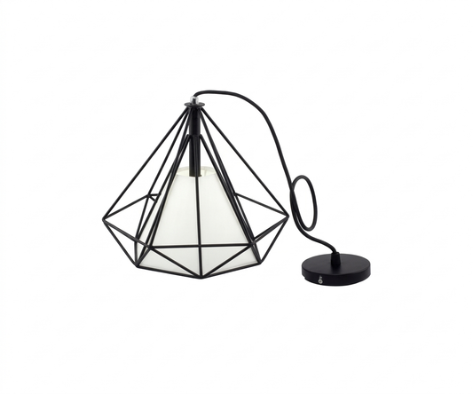 Lámpara Colgante Diamante Con Pantalla Industrial Minimalista Geométrico - UNIVERSO LED