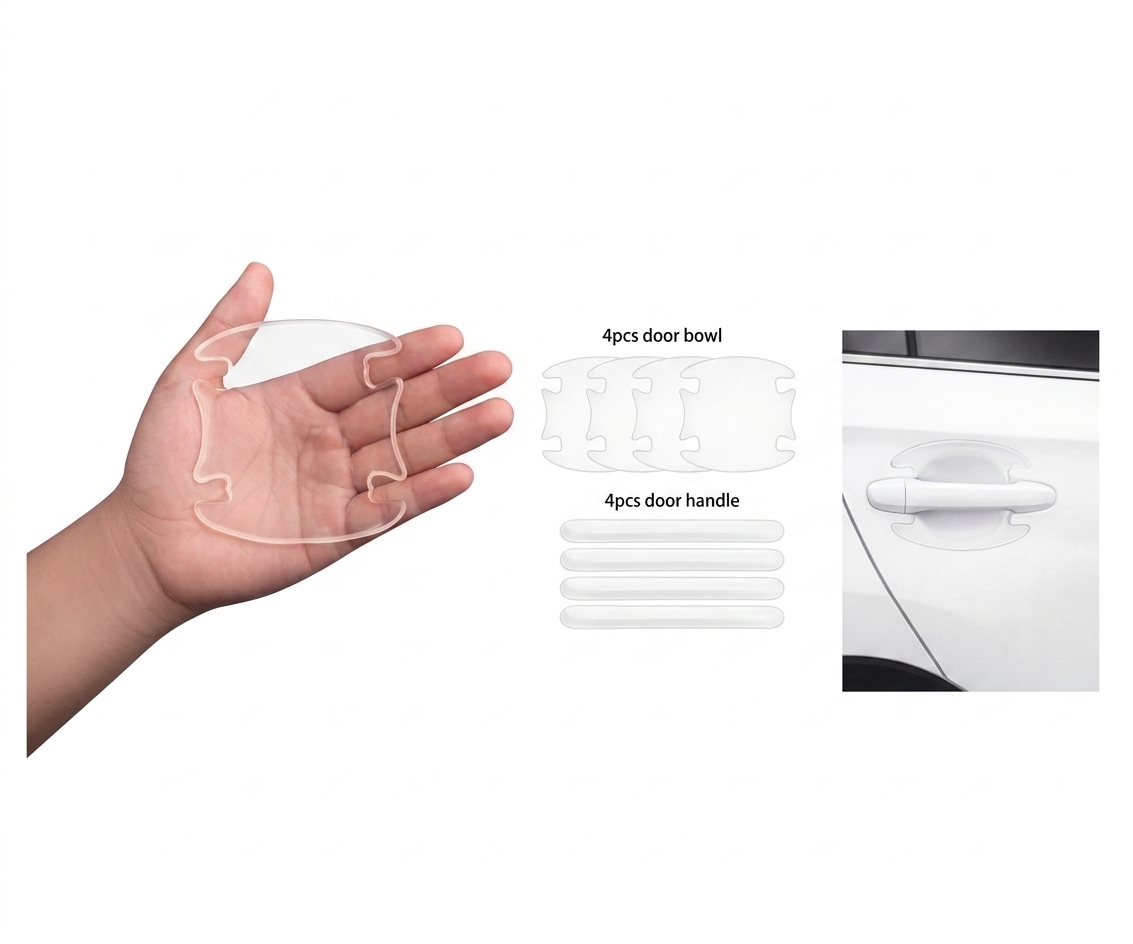 Kit Protector de Manijas de Auto Anti-Rayones - Silicona Transparente 8 Pzas - UNIVERSO LED