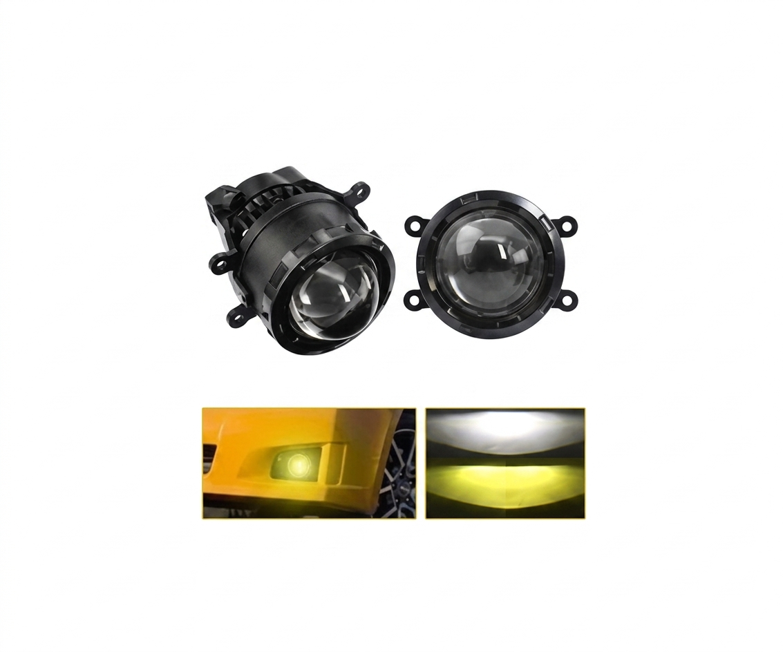 Proyector Neblinero Bi-LED 3.0" Dual Color Blanco/Amarillo Universal - UNIVERSO LED