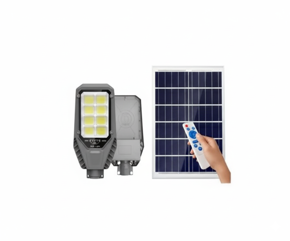 Lámpara LED Solar Tipo Poste 1600W con Control Remoto